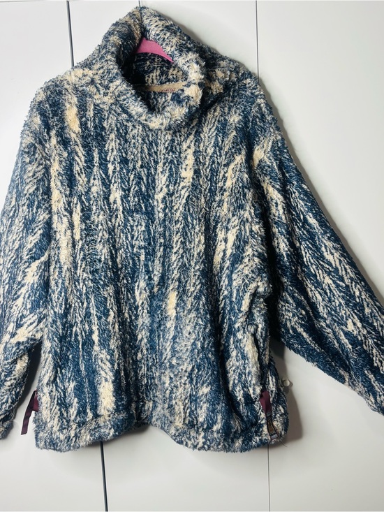 Kapital Other - Kapital Plush Cowl Neck Sweater in Blue and Cream